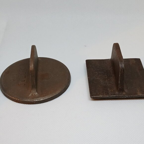 Vintage Antique Pair Ateco Cookie Press Pie Mold Cast Iron Baking Tools - Picture 12 of 14